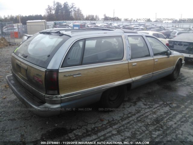 1G4BR8371NW405953 - 1992 BUICK ROADMASTER ESTATE BLUE photo 4