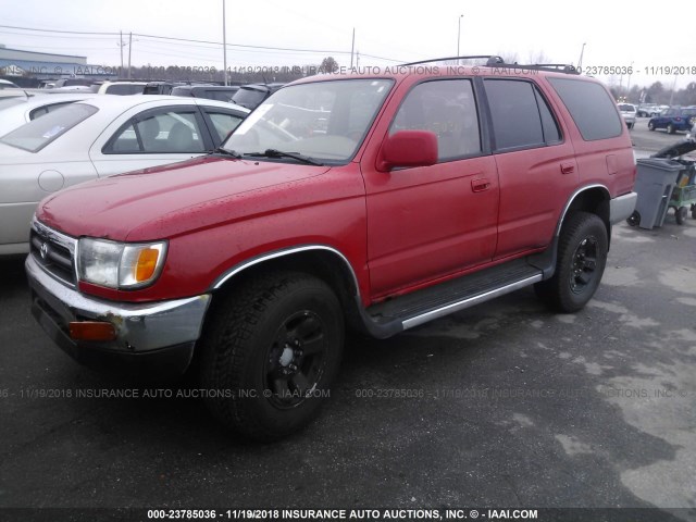 JT3HN86RXT0005160 - 1996 TOYOTA 4RUNNER SR5 RED photo 2