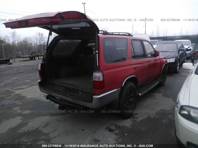 JT3HN86RXT0005160 - 1996 TOYOTA 4RUNNER SR5 RED photo 4