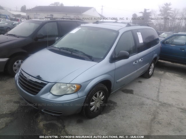 2C4GP54L25R217557 - 2005 CHRYSLER TOWN & COUNTRY TOURING BLUE photo 2