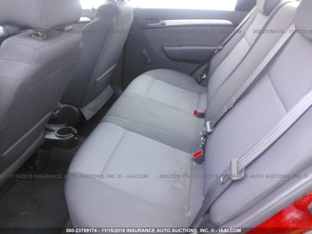KL1TD5DE7AB127667 - 2010 CHEVROLET AVEO LS/LT წითელი ფოტო 8