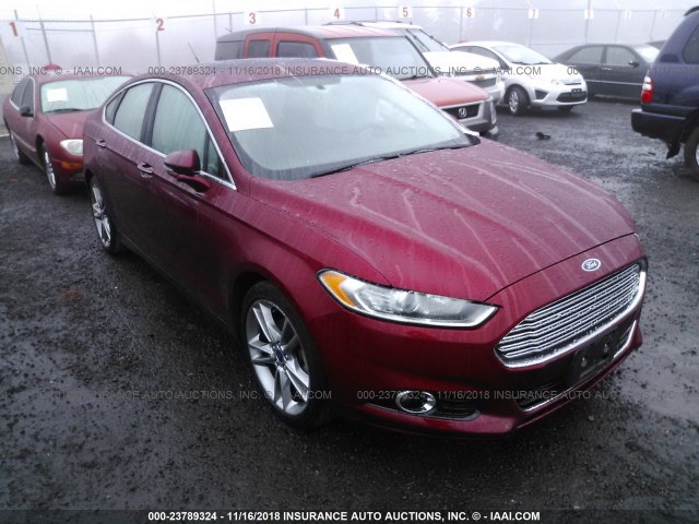 3FA6P0D90FR270570 - 2015 FORD FUSION TITANIUM RED photo 1