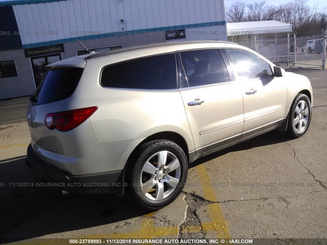 1GNKVLED2CJ148325 - 2012 CHEVROLET TRAVERSE LTZ GOLD photo 4