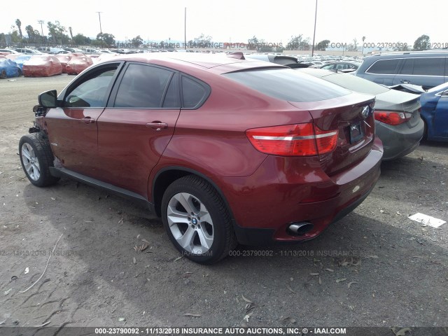 5UXFG2C59BLX08918 - 2011 BMW X6 XDRIVE35I MAROON photo 3