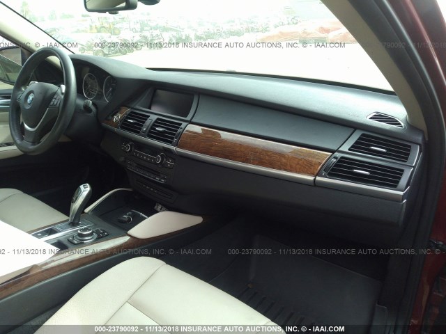 5UXFG2C59BLX08918 - 2011 BMW X6 XDRIVE35I MAROON photo 5