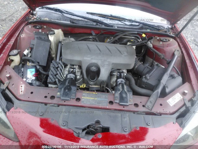 2G2WP552671181153 - 2007 PONTIAC GRAND PRIX წითელი ფოტო 10