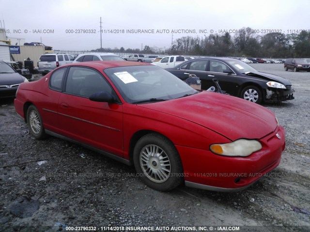 2G1WW12E319177231 - 2001 CHEVROLET MONTE CARLO LS წითელი ფოტო 1