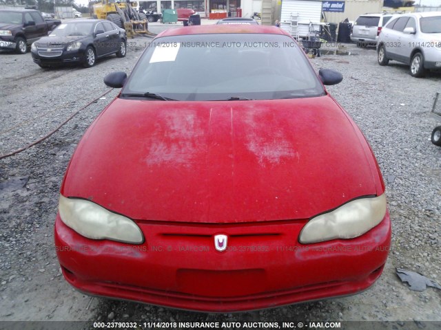 2G1WW12E319177231 - 2001 CHEVROLET MONTE CARLO LS RED photo 6