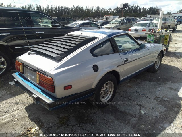 JN1HZ04S6DX577717 - 1983 DATSUN 280ZX BLUE photo 4