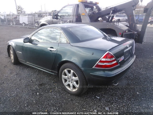 WDBKK49F13F273515 - 2003 MERCEDES-BENZ SLK 230 KOMPRESSOR GREEN photo 3