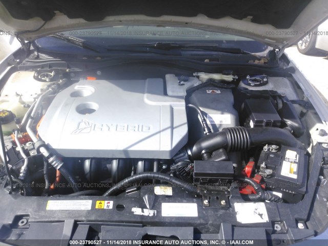 3FADP0L37AR359775 - 2010 FORD FUSION HYBRID SILVER photo 10