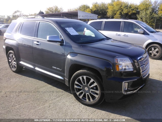 2GKFLRE30G6253382 - 2016 GMC TERRAIN DENALI GRAY photo 1