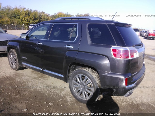 2GKFLRE30G6253382 - 2016 GMC TERRAIN DENALI GRAY photo 3