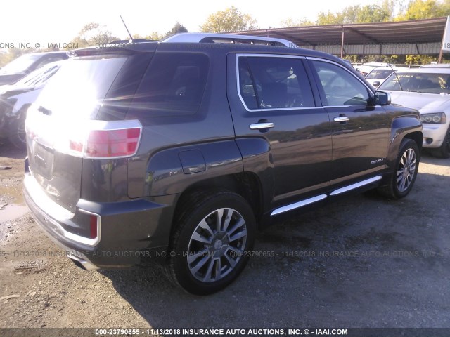 2GKFLRE30G6253382 - 2016 GMC TERRAIN DENALI GRAY photo 4