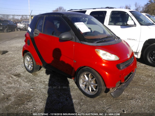WMEEJ31X28K190451 - 2008 SMART FORTWO PURE/PASSION ORANGE photo 1
