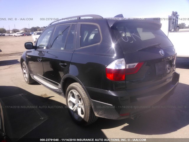 WBXPC9C48AWJ35267 - 2010 BMW X3 XDRIVE30I BLACK photo 3