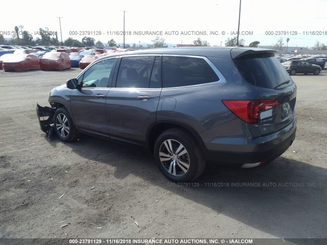 5FNYF5H7XGB048729 - 2016 HONDA PILOT EXLN GRAY photo 3