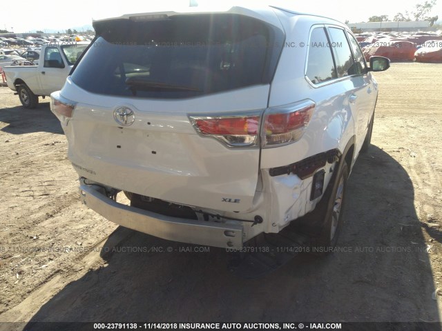 5TDKKRFH1FS109450 - 2015 TOYOTA HIGHLANDER XLE თეთრი ფოტო 6
