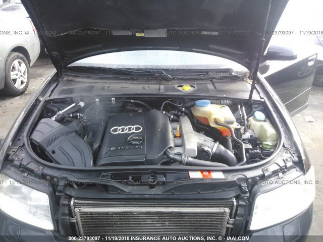 WAULC68E73A331063 - 2003 AUDI A4 1.8T QUATTRO BLACK photo 10