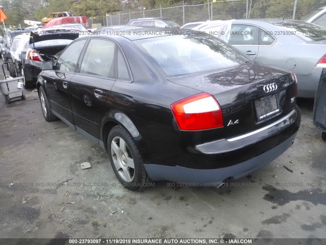 WAULC68E73A331063 - 2003 AUDI A4 1.8T QUATTRO BLACK photo 3