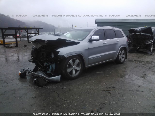 1C4RJFCT0FC718667 - 2015 JEEP GRAND CHEROKEE OVERLAND SILVER photo 2