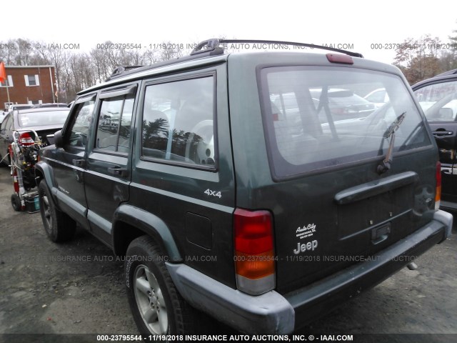 1J4FF68S0XL652282 - 1999 JEEP CHEROKEE SPORT/CLASSIC მწვანე ფოტო 3