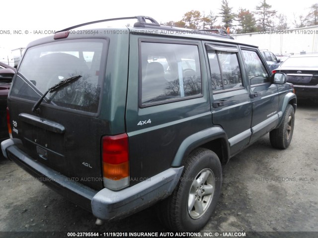 1J4FF68S0XL652282 - 1999 JEEP CHEROKEE SPORT/CLASSIC მწვანე ფოტო 4