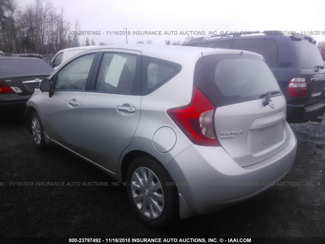 3N1CE2CP2EL400819 - 2014 NISSAN VERSA NOTE S/S PLUS/SV/SL SILVER photo 3