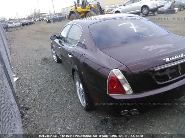 ZAMCE39A450019357 - 2005 MASERATI Quattroporte M139 MAROON photo 3