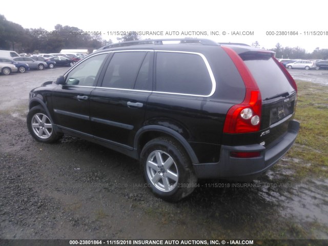YV1CY592X51180655 - 2005 VOLVO XC90 BLACK photo 3