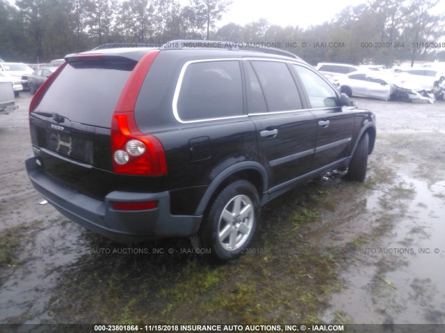 YV1CY592X51180655 - 2005 VOLVO XC90 BLACK photo 4