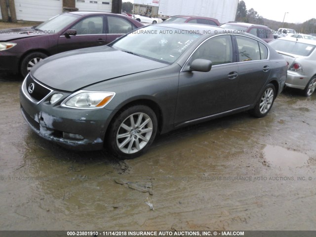 JTHCH96S060005399 - 2006 LEXUS GS GENERATION 200 300 GRAY photo 2