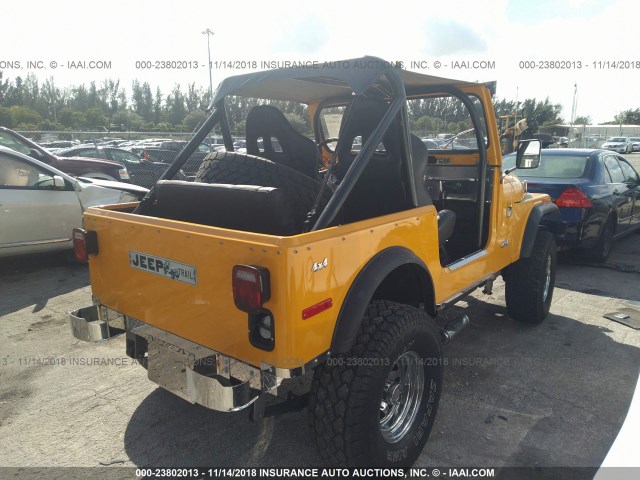 J8M3AA044715 - 1978 JEEP CJ-7 YELLOW photo 4