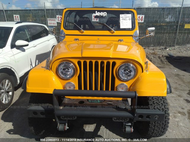 J8M3AA044715 - 1978 JEEP CJ-7 YELLOW photo 6