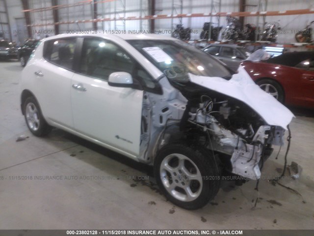 JN1AZ0CP7CT025535 - 2012 NISSAN LEAF SV/SL WHITE photo 1