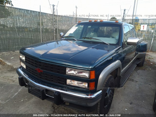 1GCHC33FXPJ310298 - 1993 CHEVROLET GMT-400 C3500 BLUE photo 2