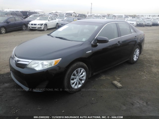 4T1BD1FK0EU138872 - 2014 TOYOTA CAMRY HYBRID/LE/XLE 黑色 照片 2
