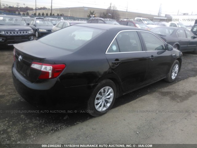 4T1BD1FK0EU138872 - 2014 TOYOTA CAMRY HYBRID/LE/XLE 黑色 照片 4