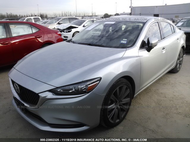 JM1GL1VM6J1314397 - 2018 MAZDA 6 TOURING GRAY photo 2