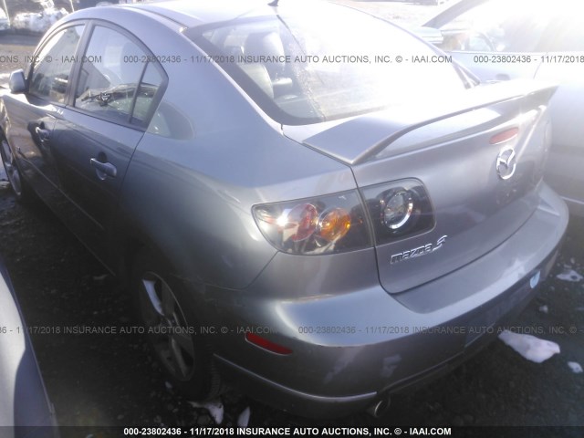 JM1BK123951231965 - 2005 MAZDA 3 S GRAY photo 3