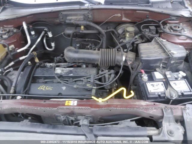 4F2YU07B12KM19898 - 2002 MAZDA TRIBUTE DX BURGUNDY photo 10