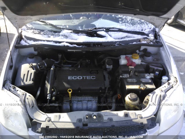 KL1TD56E39B319550 - 2009 CHEVROLET AVEO LS/LT ვერცხლისფერი ფოტო 10