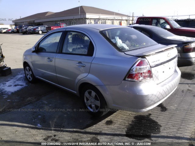 KL1TD56E39B319550 - 2009 CHEVROLET AVEO LS/LT ვერცხლისფერი ფოტო 3