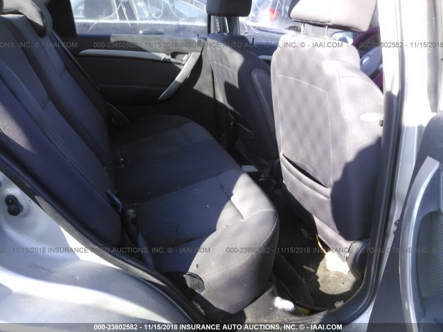 KL1TD56E39B319550 - 2009 CHEVROLET AVEO LS/LT ვერცხლისფერი ფოტო 8