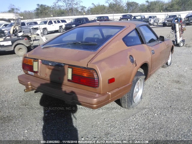 JN1HZ04S5CX459088 - 1982 DATSUN 280ZX BROWN photo 4