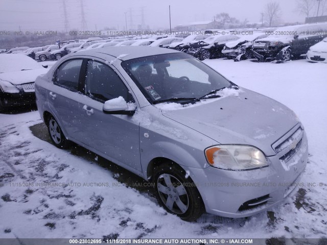 KL1TD56678B019436 - 2008 CHEVROLET AVEO LS SILVER photo 1