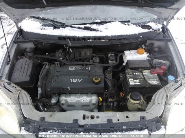 KL1TD56678B019436 - 2008 CHEVROLET AVEO LS SILVER photo 10