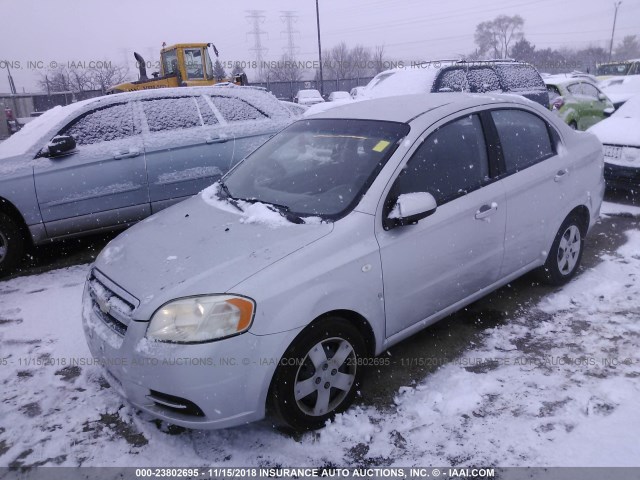 KL1TD56678B019436 - 2008 CHEVROLET AVEO LS SILVER photo 2