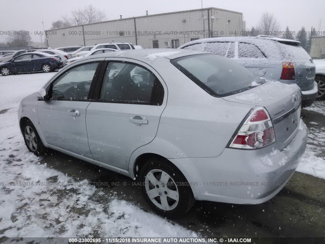 KL1TD56678B019436 - 2008 CHEVROLET AVEO LS SILVER photo 3