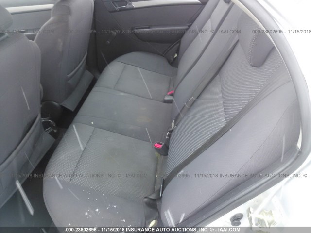 KL1TD56678B019436 - 2008 CHEVROLET AVEO LS SILVER photo 8